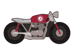 Alabama Crimson Tide 12" Motorcycle Cutout Wood Sign