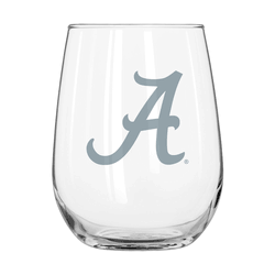 Alabama Crimson Tide 16oz Etch Glass Curved Beverage