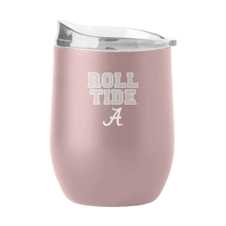 Alabama Crimson Tide 16oz Stencil Powder Coat Curved Beverage