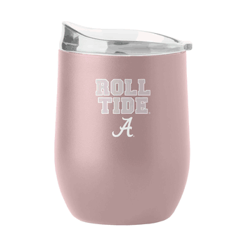 Alabama Crimson Tide 16oz Stencil Powder Coat Curved Beverage