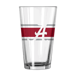 Alabama Crimson Tide 16oz Stripe Pint Glass