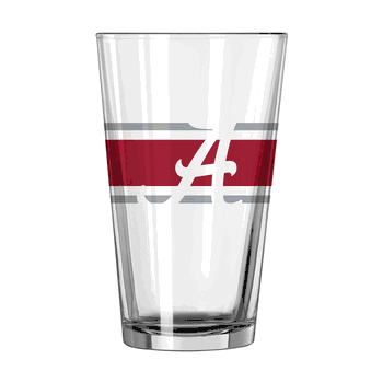 Alabama Crimson Tide 16oz Stripe Pint Glass