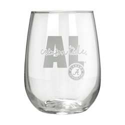 Alabama Crimson Tide 17oz Stemmless Wine Glass