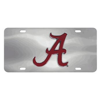 Alabama Crimson Tide 3D Stainless Steel License Plate