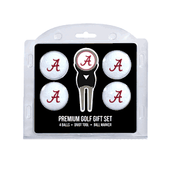 Alabama Crimson Tide 4 Ball Gift Set + Divot Tool & Marker