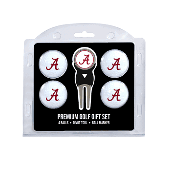 Alabama Crimson Tide 4 Ball Gift Set + Divot Tool & Marker