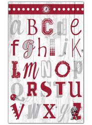 Alabama Crimson Tide Alphabet 11x19 Sign