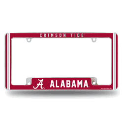 Alabama Crimson Tide Alternate Design All Over Chrome Frame