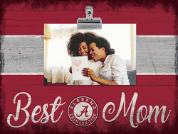 Alabama Crimson Tide Best Mom with Stripe Clip Frame