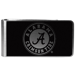 Alabama Crimson Tide Black and Steel Money Clip