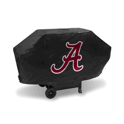 Alabama Crimson Tide Black Deluxe Vinyl Grill Cover - 68" Wide/Heavy Duty/Velcro Staps