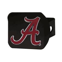 Alabama Crimson Tide Black Metal Hitch Cover - 3D Color Emblem