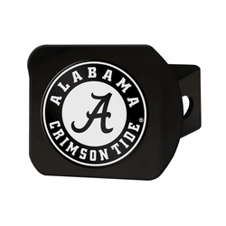 Alabama Crimson Tide Black Metal Hitch Cover with Metal Chrome 3D Emblem