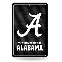 Alabama Crimson Tide Carbon Fiber 11" x 17" Metal Home Dcor Sign