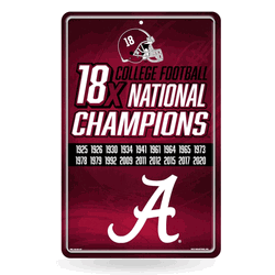 Alabama Crimson Tide Champ 11" x 17" Home Decor Sign