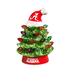Alabama Crimson Tide Christmas Tree 4 Inch LED Tabletop