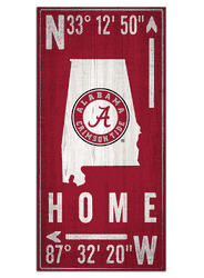 Alabama Crimson Tide Coordinate 6x12 Sign
