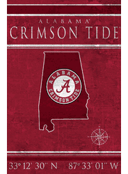 Alabama Crimson Tide Coordinates 17x26