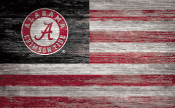 Alabama Crimson Tide Distressed Flag 11x19