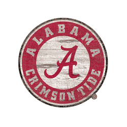 Alabama Crimson Tide Distressed Logo Cutout Sign