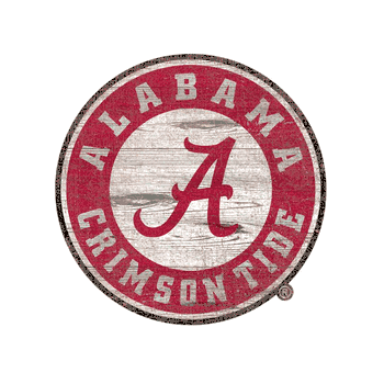 Alabama Crimson Tide Distressed Logo Cutout Sign