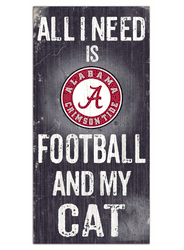 Alabama Crimson Tide Football and My Cat 6x12 Sign