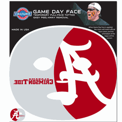 Alabama Crimson Tide Game Face Temporary Tattoo
