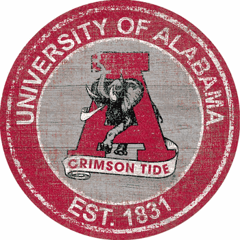 Alabama Crimson Tide Heritage Logo Round Sign