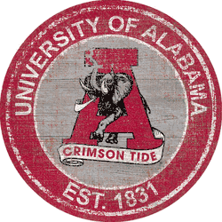 Alabama Crimson Tide Heritage Logo Round Sign