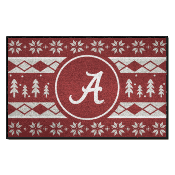 Alabama Crimson Tide Holiday Sweater Starter Mat Accent Rug - 19in. x 30in.