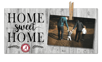 Alabama Crimson Tide Home Sweet Home Clothespin 6x12