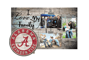 Alabama Crimson Tide I Love my Family Clip Frame