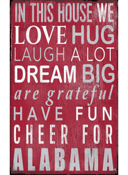 Alabama Crimson Tide In This House Sign