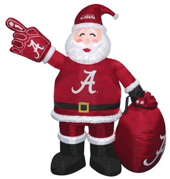 Alabama Crimson Tide 7 FT Inflatable Santa