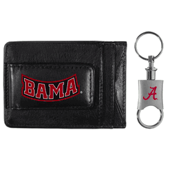 Alabama Crimson Tide Leather Cash & Cardholder & Valet Key Chain