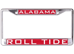 Alabama Crimson Tide License Plate Frame Inlaid Style Roll Tide Design