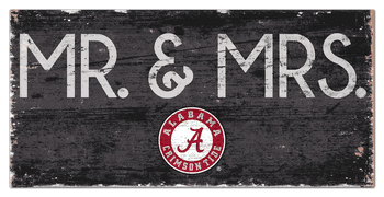 Alabama Crimson Tide Mr & Mrs Sign