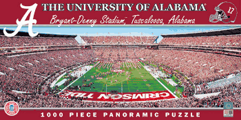 Alabama Crimson Tide NCAA 1000pc Panoramic Puzzle - End Zone