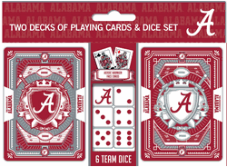 Alabama Crimson Tide NCAA 2-pack Playing Cards & Dice Set