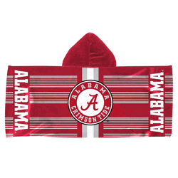 Alabama Crimson Tide NCAA Blockade Youth Hooded Towel 22x51 inches