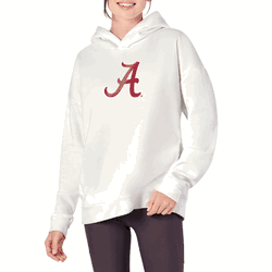 Alabama Crimson Tide NCAA Kadi Hoodie with Zipper Pockets White Large