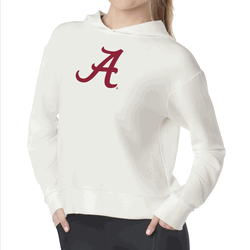 Alabama Crimson Tide NCAA Kadi Waffle Hoodie Coconut Cream Medium