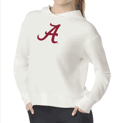Alabama Crimson Tide NCAA Kadi Waffle Hoodie Coconut Cream Small
