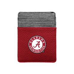 Alabama Crimson Tide Pebble Front Pocket Wallet Dark Red