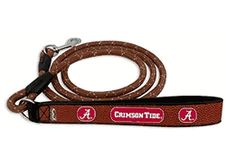 Alabama Crimson Tide Pet Leash Leather Frozen Rope Baseball Size Medium