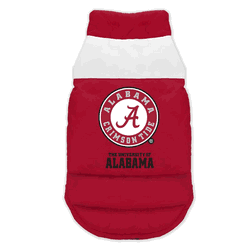 Alabama Crimson Tide Pet Parka Puff Vest Large