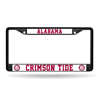 Alabama Crimson Tide Primary Black Chrome Frame with Plastic Inserts 12