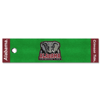 Alabama Crimson Tide Putting Green Mat - 1.5ft. x 6ft., Elephant Logo