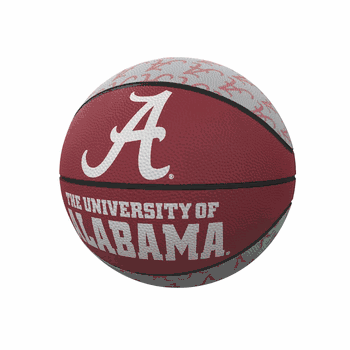 Alabama Crimson Tide Repeating Logo Mini-Size Rubber Basketball