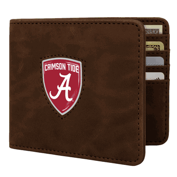 Alabama Crimson Tide Shield Wallet - Brown